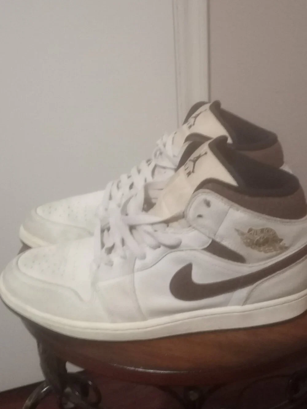 Air Jordan 1 Mid SE Brown Elephant Mens Size 10.5 Metallic Gold DZ4129 102